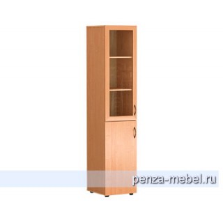 Шкаф узкий со стеклом